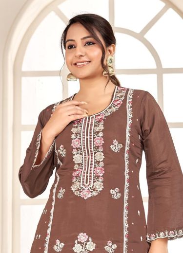 CHANDERI THREADS R15 - Catalog # 60211 (Set of 7 SIZE-SETS [Tops With Bottoms]) by Brand DESI MUSE
