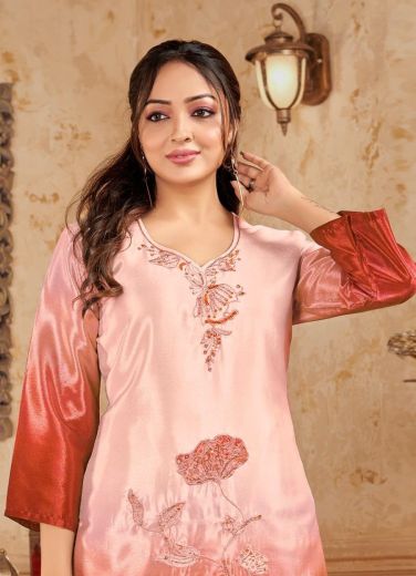 FLORAL SERIES R14 CO-ORD SETS - Catalog # 60216 (Set of 4 SIZE-SETS [Tops With Bottoms]) by Brand AABHARAN