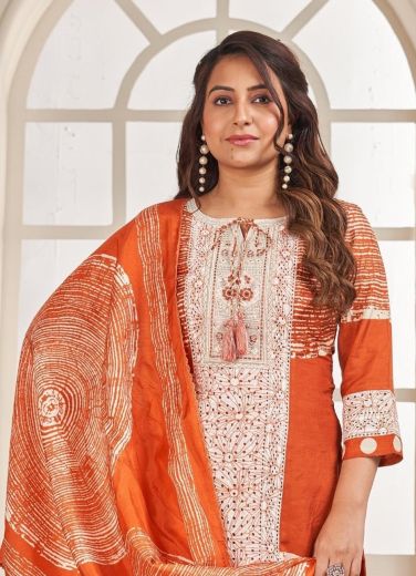 CHINON DIGITAL PRINTS P24 - Catalog # 60242 (Set of 7 SIZE-SETS [Readymade Salwar Suits]) by Brand JAGRAASA