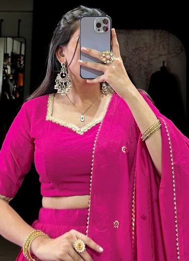 CHANDERI SERIES 1906 - Catalog # 60259 (Set of 10 Semi-Stitched Lehengas) MADE IN INDIA BY SERENGETI