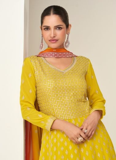 MAHI - Catalog # 60275 (Set of 3 Readymade Gowns) MADE IN INDIA BY AASHIRWAD
