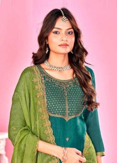 SARITA - Catalog # 60279 (Set of 10 Readymade Salwar Suits) MADE IN INDIA BY SERENGETI