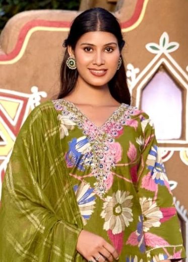 MUSKAN 9 - Catalog # 60284 (Set of 6 Readymade Salwar Suits) MADE IN INDIA BY OSSM