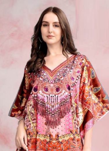 KAFTAN-E-NAZAKAT 15 - Catalog # 60312 (Set of 8 Kaftans / Ponchos) MADE IN INDIA BY DESI MUSE