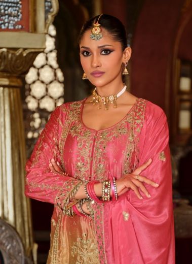 RANGEEN GOLD - Catalog # 60346 (Set of 2 Readymade Salwar Suits) MADE IN INDIA BY EBA LIFESTYLE