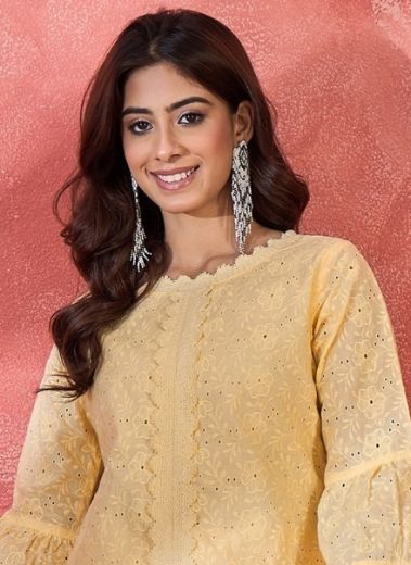 COTTON SCHIFFLI CO-ORD SET - Catalog # 60401 (Set of 5 Tops With Bottoms) MADE IN INDIA BY AABHARAN