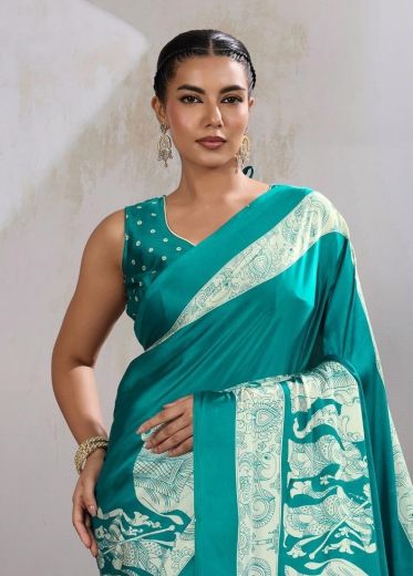 PURE AJRAKH PRINT 15 - Catalog # 60429 (Set of 6 Sarees) MADE IN INDIA BY RAJTEX FABRICS