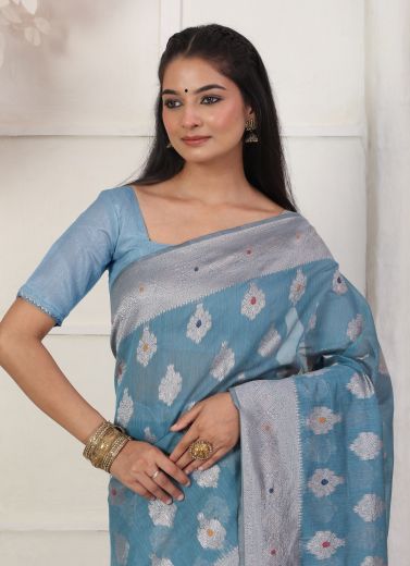 DIGITAL FLOWER 2 - Catalog # 60438 (Set of 6 Sarees) MADE IN INDIA BY SERENGETI