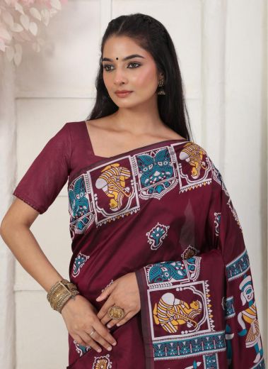 RANGMANCH - Catalog # 60441 (Set of 6 Sarees) MADE IN INDIA BY JAGRAASA