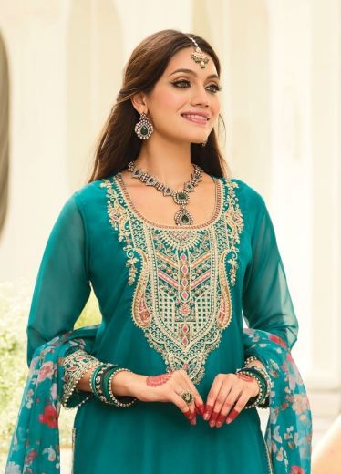 NIDHI - Catalog # 60449 (Set of 3 Readymade Salwar Suits) MADE IN INDIA BY EBA LIFESTYLE