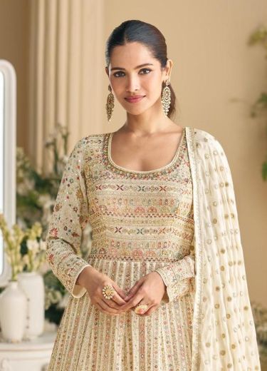 PARAMPARA - Catalog # 60454 (Set of 3 Readymade Gowns) MADE IN INDIA BY SAYURI DESIGNER