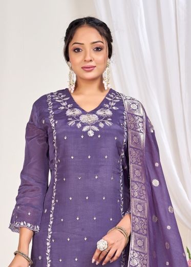 JACQUARD SILK SERIES P9 - Catalog # 60457 (Set of 7 SIZE-SETS [Readymade Salwar Suits]) MADE IN INDIA BY JAGRAASA