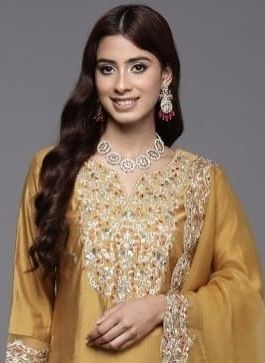 CHANDERI SERIES 5125 - Catalog # 60484 (Set of 4 Readymade Salwar Suits) MADE IN INDIA BY DESI MUSE