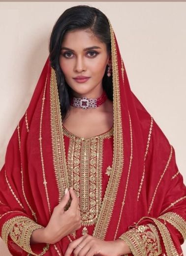 SANGEET - Catalog # 60486 (Set of 4 Semi-Stitched / Un-Stitched Suits) MADE IN INDIA BY VINAY FASHION LLP