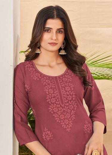 SUPRIYA NX - Catalog # 60505 (Set of 6 Readymade Women's Kurtis / Tops) MADE IN INDIA BY BLUE HILLS
