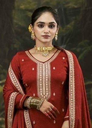 CHINMAYI - Catalog # 60518 (Set of 4 Semi-Stitched / Un-Stitched Suits) MADE IN INDIA BY FOUR DOTS