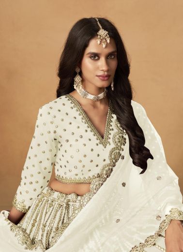 MEHVISH 25 - Catalog # 60546 (Set of 4 Semi-Stitched Lehengas) MADE IN INDIA BY JAGRAASA