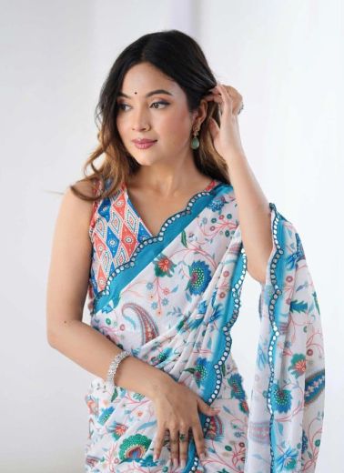 RAAS - Catalog # 60548 (Set of 6 Sarees) MADE IN INDIA BY DESI MUSE