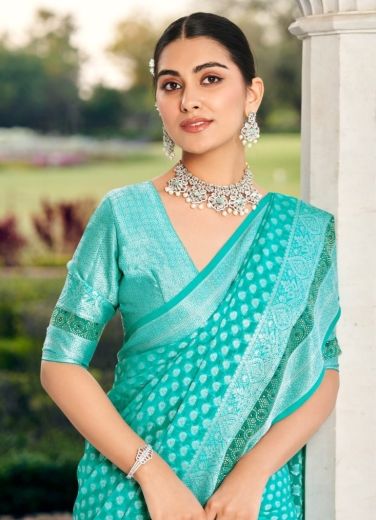 PRAGYA - Catalog # 60558 (Set of 6 Sarees) MADE IN INDIA BY KRESHVA
