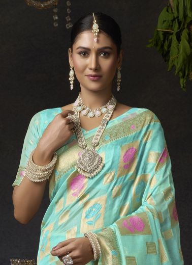 SUNDARI - Catalog # 60578 (Set of 4 Sarees) MADE IN INDIA BY GOBUNI