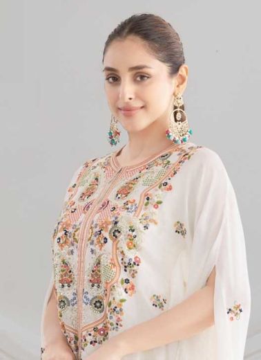 PAARO - Catalog # 60636 (Set of 3 Tops With Bottoms) MADE IN INDIA BY GULZAR COUTURE