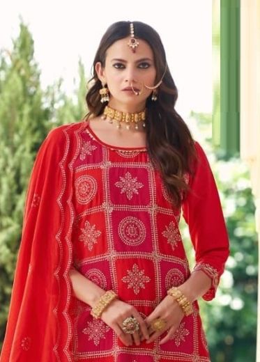 ALBELI 2 - Catalog # 60656 (Set of 4 Readymade Salwar Suits) MADE IN INDIA BY RANGOON