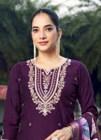 HEER - Catalog # 61001 (Set of 6 Readymade Salwar Suits) MADE IN INDIA BY WOODEE AHMEDABAD