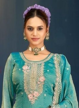 GRISHA - Catalog # 61010 (Set of 4 Semi-Stitched / Un-Stitched Suits) MADE IN INDIA BY KALARANG