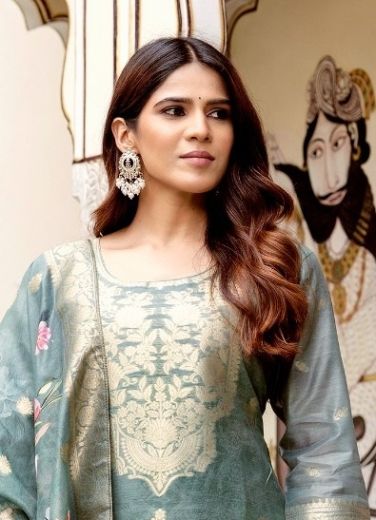 NAVYA - Catalog # 61014 (Set of 3 Readymade Salwar Suits) MADE IN INDIA BY JAGRAASA