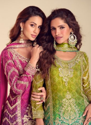 MISBAH - Catalog # 61045 (Set of 2 Readymade Salwar Suits) MADE IN INDIA BY GULKAYRA DESIGNER