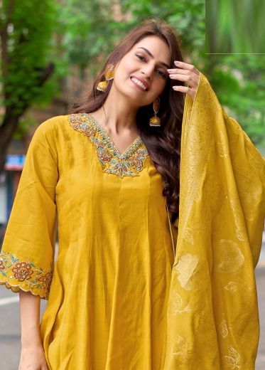 MORNI - Catalog # 61071 (Set of 4 Readymade Salwar Suits) MADE IN INDIA BY KADLEE FASHION