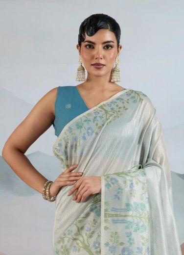 PURE ZARI TISSUE - Catalog # 61082 (Set of 5 Sarees) MADE IN INDIA BY RAJTEX FABRICS