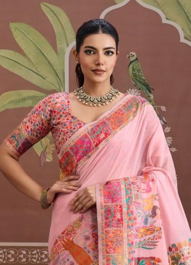PURE KASHMIRI - Catalog # 61158 (Set of 6 Sarees) MADE IN INDIA BY RAJTEX FABRICS