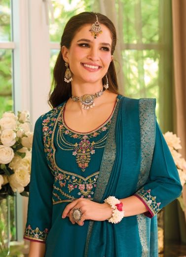 PHULKARI - Catalog # 61159 (Set of 4 Readymade Salwar Suits) MADE IN INDIA BY LILY & LALI