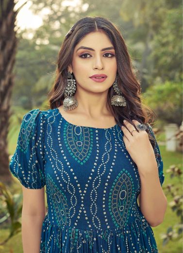 JAGRUTI - Catalog # 61160 (Set of 4 Readymade Women's Kurtis / Tops) MADE IN INDIA BY CHANSI TRENDZ