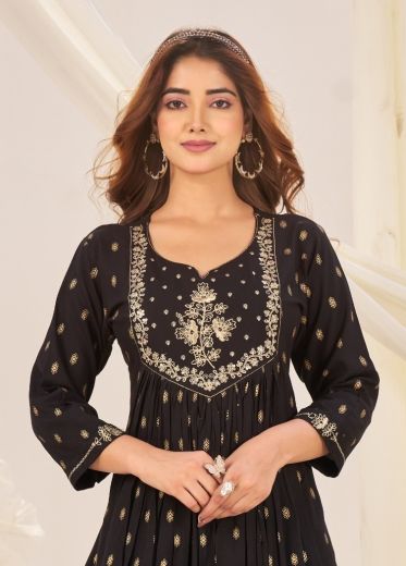 VAANI - Catalog # 61163 (Set of 4 Readymade Women's Kurtis / Tops) MADE IN INDIA BY BLUE HILLS