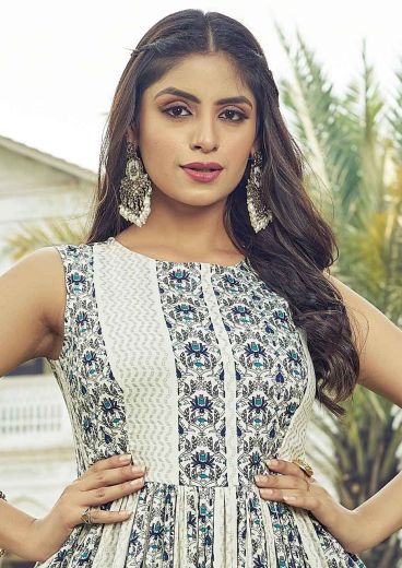 JALADHIJA - Catalog # 61195 (Set of 2 Readymade Women's Kurtis / Tops) MADE IN INDIA BY CHANSI TRENDZ