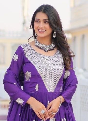 SERIES 62 - Catalog # 61224 (Set of 2 Readymade Gowns) MADE IN INDIA BY Meheriya