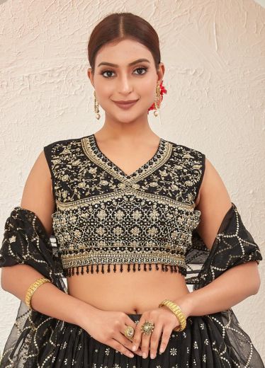SERIES 33 - Catalog # 61244 (Set of 9 Semi-Stitched Lehengas) by Chansi Trendz [Made in India]