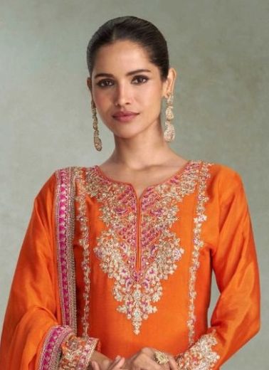 VIBHUTI - Catalog # 61264 (Set of 4 Readymade Salwar Suits) by Gulkayra Designer [Made in India]