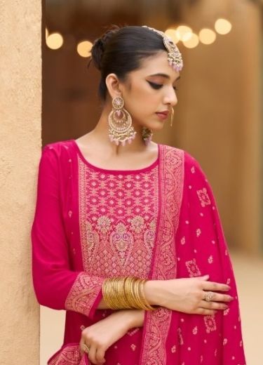 AMELIA PASHMINA - Catalog # 61278 (Set of 4 Semi-Stitched / Un-Stitched Suits) by Kalarang