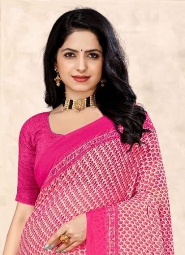 STAR CHIFFON 213 - Catalog # 61319 (Set of 12 Sarees) by Ruchi Sarees