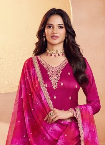 FALAK - Catalog # 61379 (Set of 4 Semi-Stitched / Un-Stitched Suits) by Vinay Fashion LLP