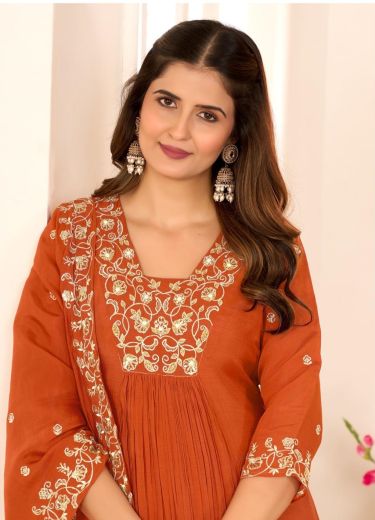 ANARKALI SERIES 3358-3360 - Catalog # 61383 (Set of 4 SIZE-SETS [Readymade Salwar Suits]) by Ladies Flavour