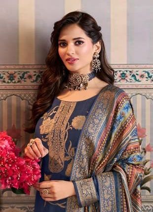 ANANTA 6 - Catalog # 61393 (Set of 6 Semi-Stitched / Un-Stitched Suits) by Vinay Fashion LLP