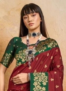 KARNATION - Catalog # 61396 (Set of 6 Sarees) MADE IN INDIA BY Rajtex Fabrics