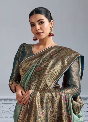 RAJVALLI 2 - Catalog # 62040 (Set of 2 Sarees) by S-Ethnic Lifestyle