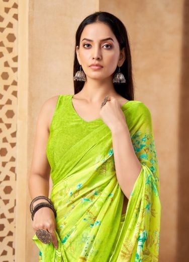 STAR CHIFFON 216 - Catalog # 62065 (Set of 12 Sarees) by Ruchi Sarees