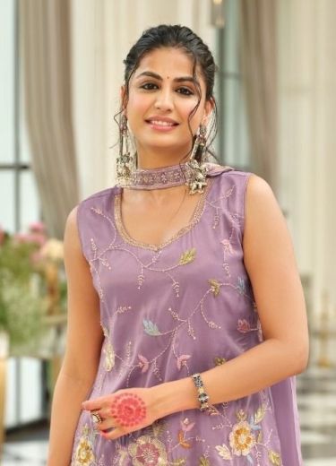 HAZEL - Catalog # 62076 (Set of 3 Readymade Salwar Suits) by Eba Lifestyle