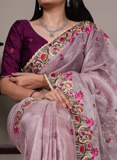 ZARI KOTA TISSUE 7400 - Catalog # 62091 (Set of 6 Sarees) by Serengeti